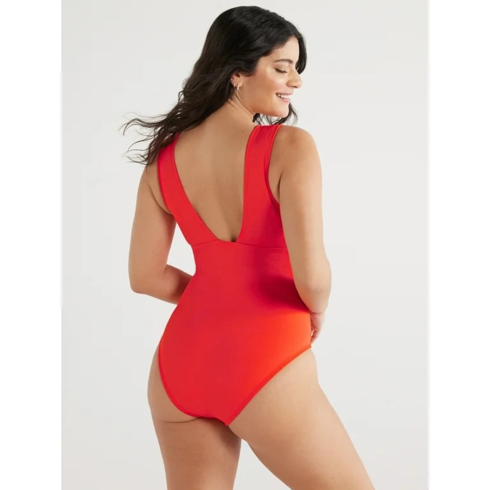Sofia By Sofia Vergara Red One Piece Swimsuit - image 3